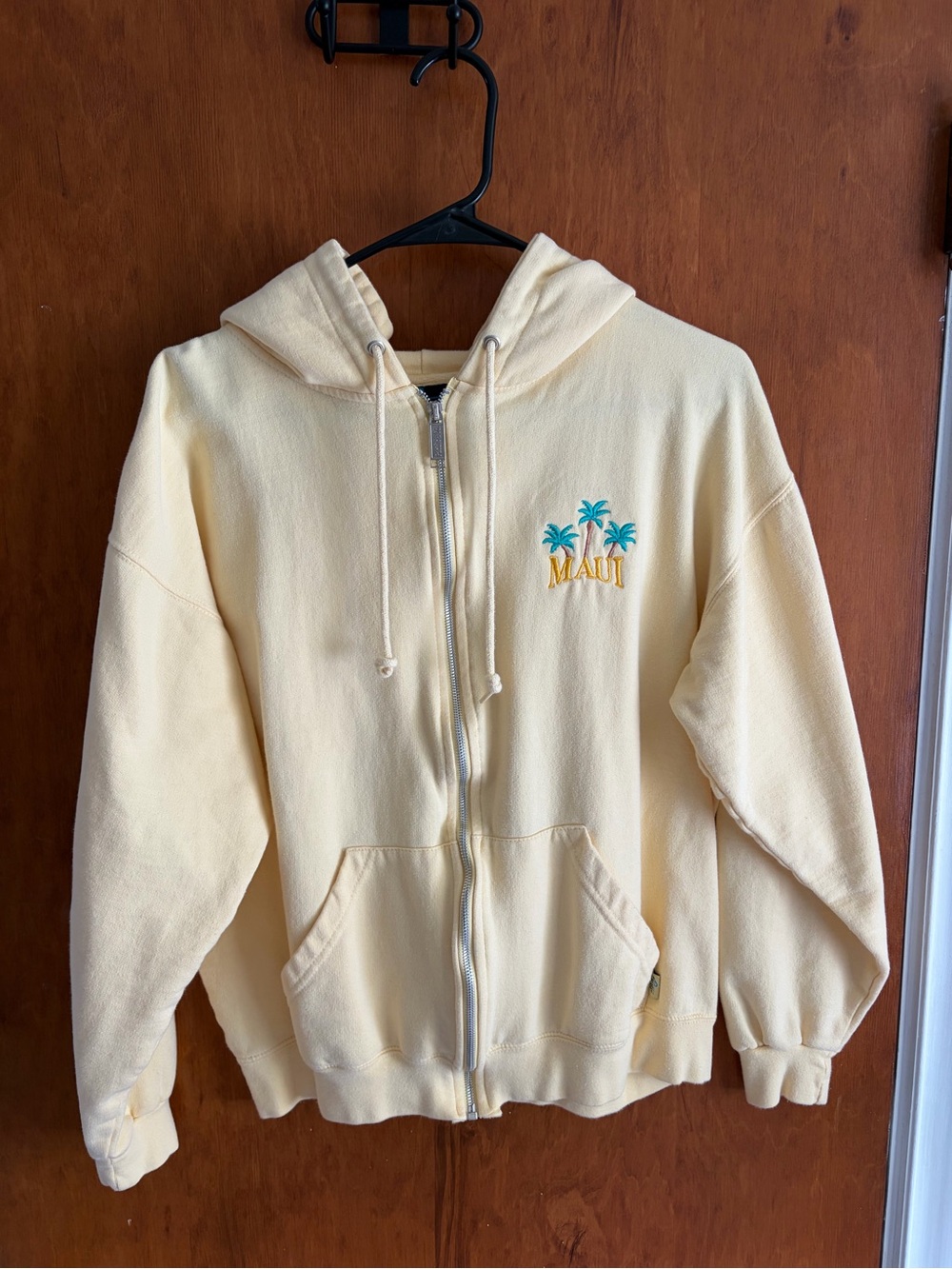 Yellow 'Maui' Palm Tree Zip-Up Hoodie